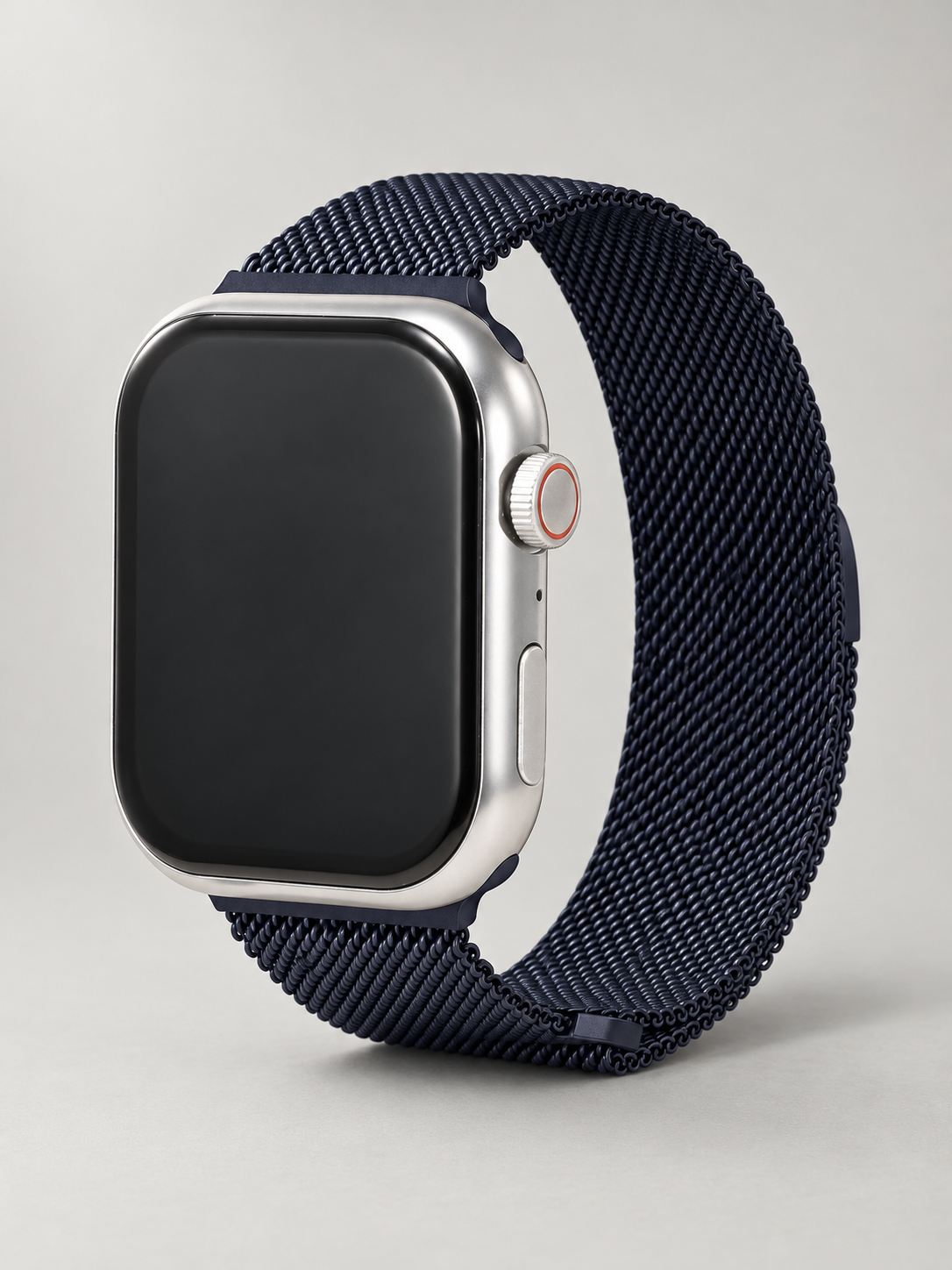 Milanese Edelstahlarmband – Mesh-Metallband, stufenlos verstellbar · Produktlinieninszenierung