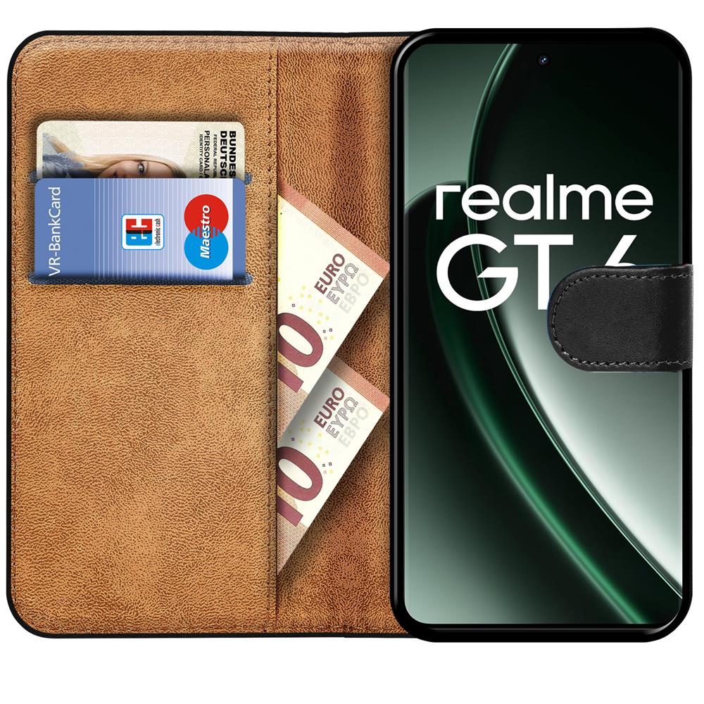 Basic Wallet für Realme GT 6 / GT 6T in Schwarz
