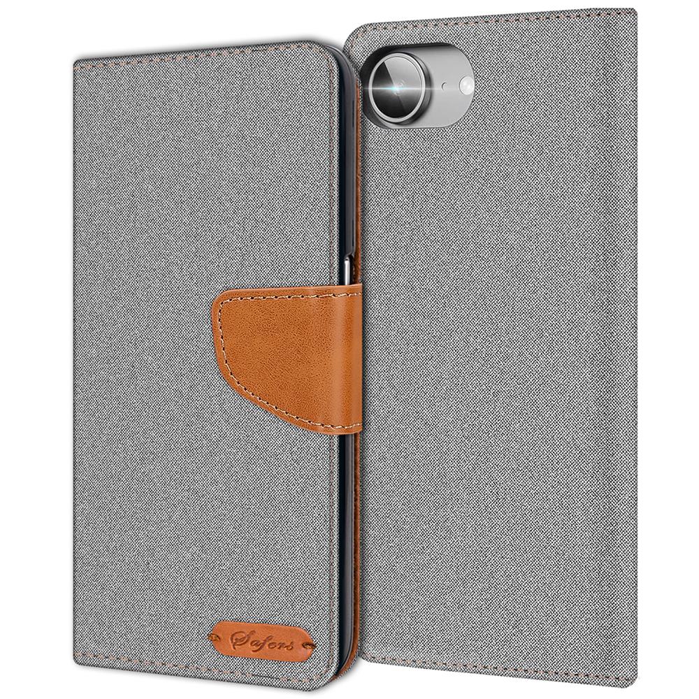 Textil Wallet für Apple iPhone 17e in Grau