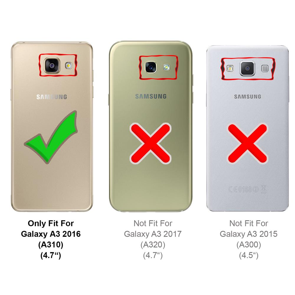 Glas 2in1 für Samsung Galaxy A3 2016 A310