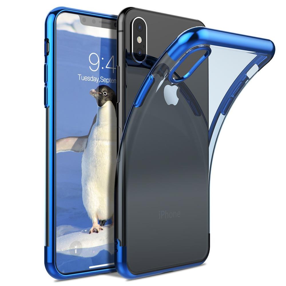 Zero Edge Color für Apple iPhone XS Max in Blau