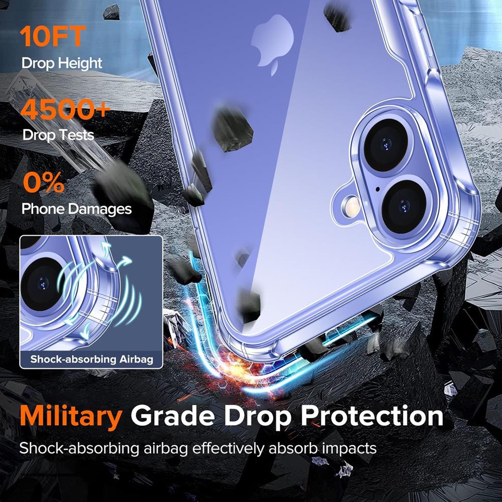 Rugged TPU für Apple iPhone 16 Plus in Transparent