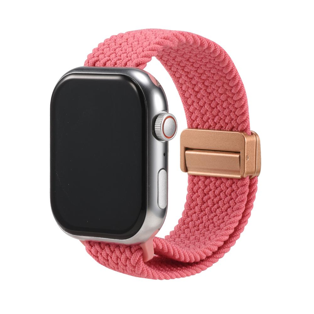 Loop Nylonarmband für Apple Watch 1-11/SE1-3/Ultra1-3 - 42/44/45/49mm in Knallrosa - Universal