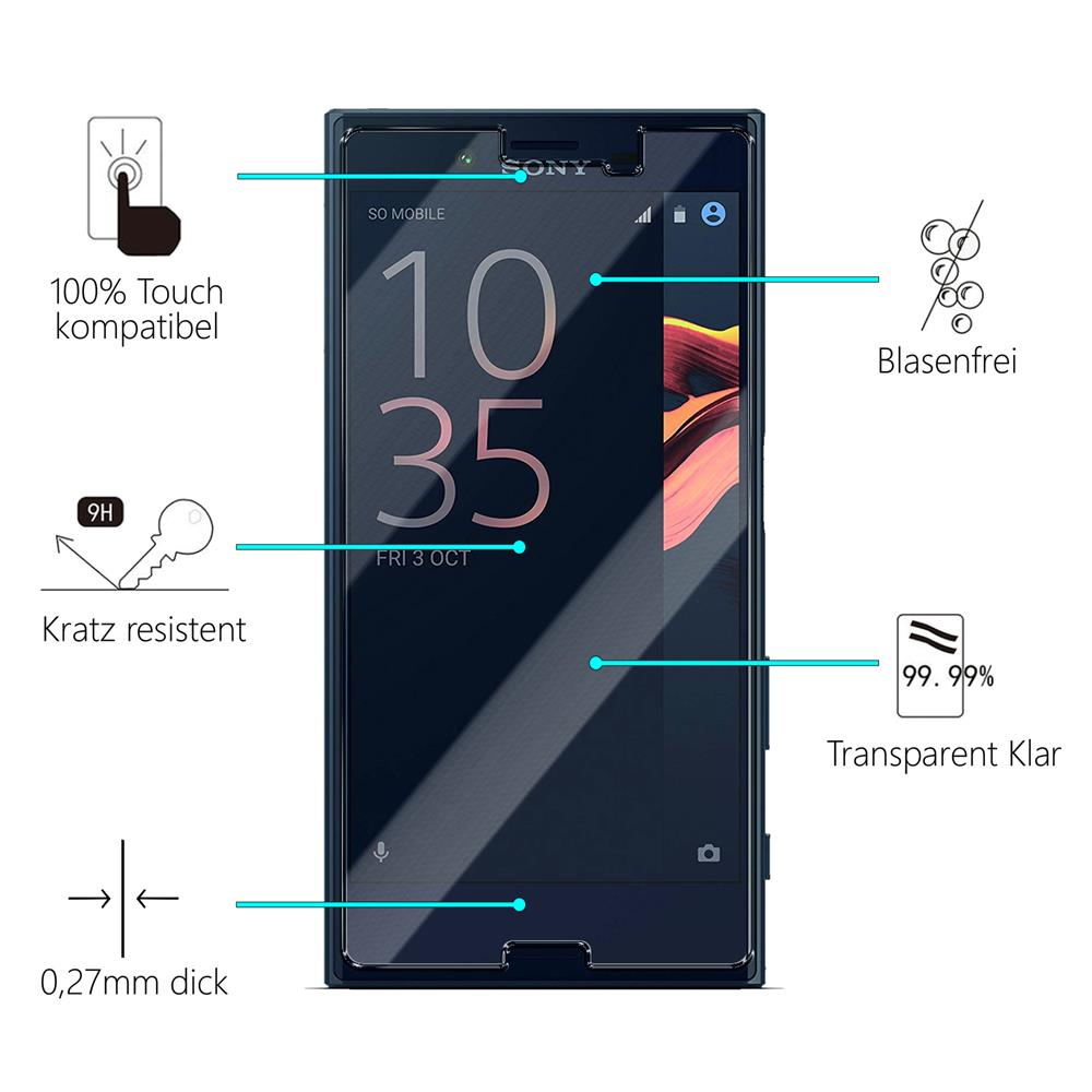 Glas 2in1 für Sony Xperia X Compact