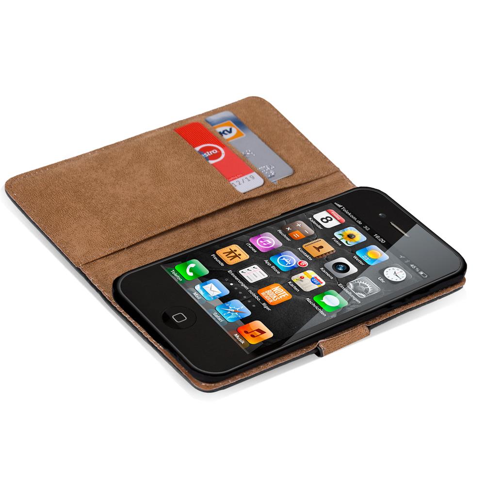 Basic Wallet für Apple iPhone 4 / 4S in Schwarz