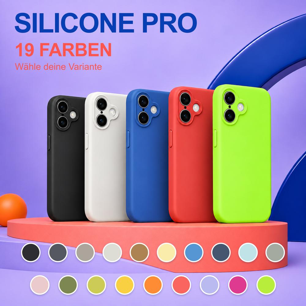 Silicone Pro · iPhone 16 · Marineblau