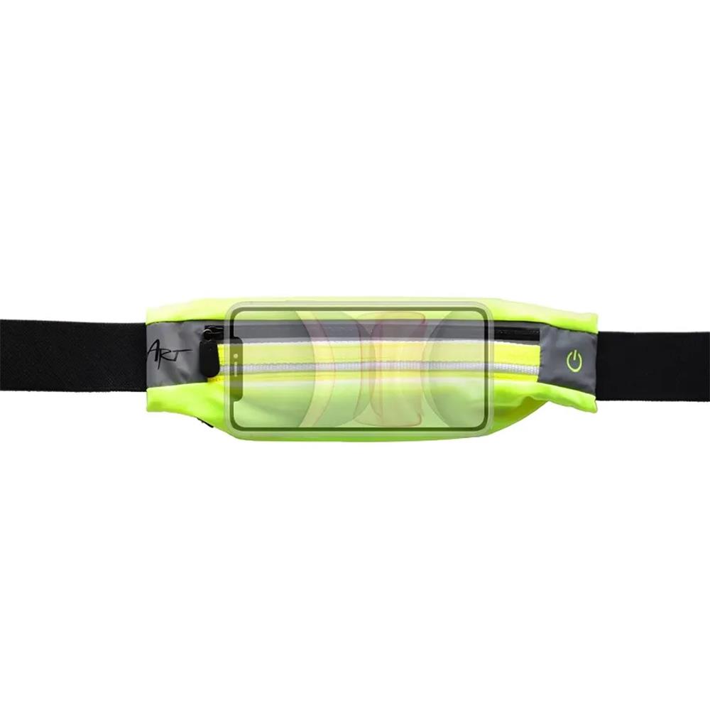 Sport Handy Hüftgürtel mit LED Beleuchtung in Grün