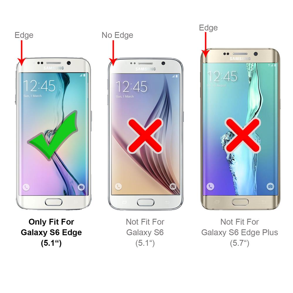 Textil Wallet für Samsung Galaxy S6 Edge in Blau