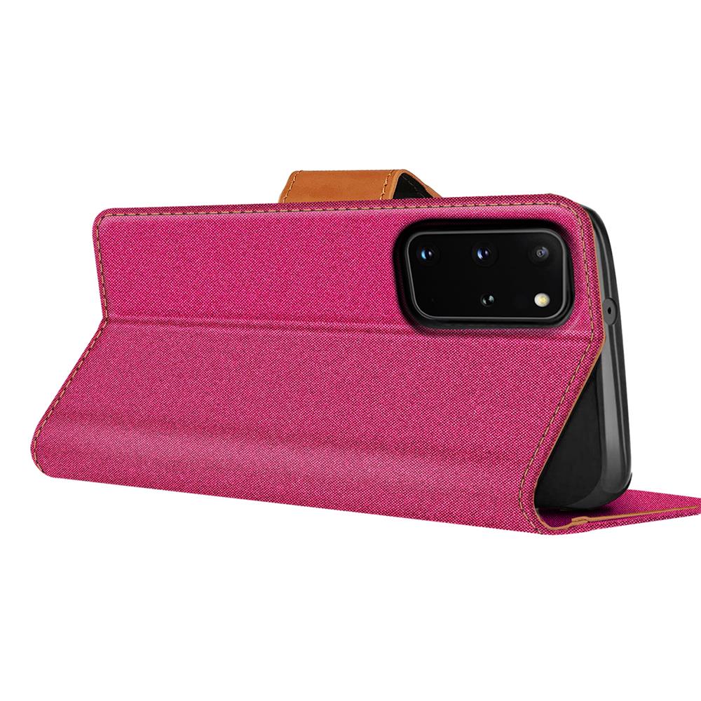 Textil Wallet für Samsung Galaxy S20 Plus in Pink