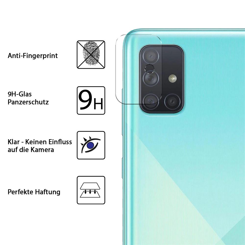 4in1 Glas Set für Samsung Galaxy A71