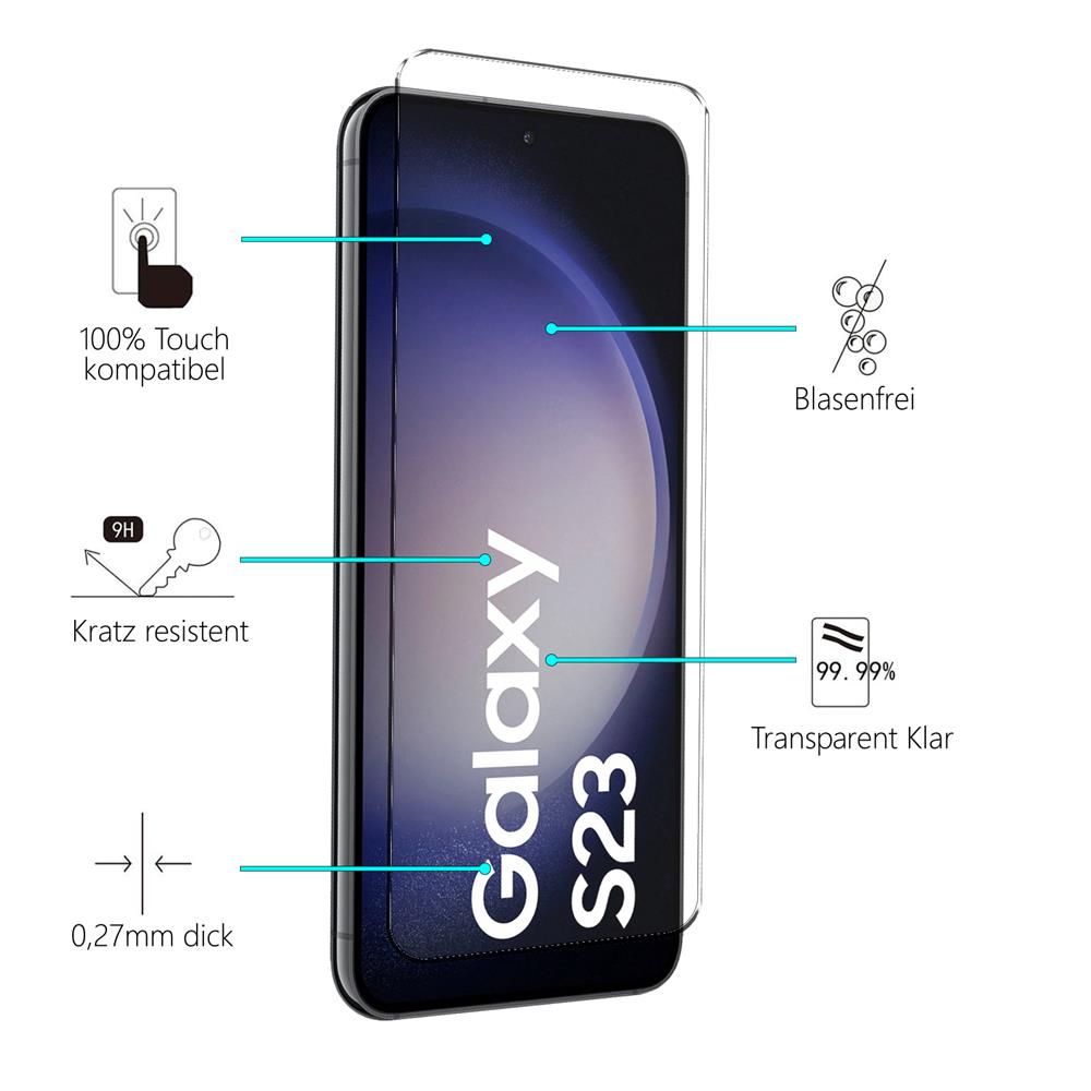 4in1 Glas Set für Samsung Galaxy S23