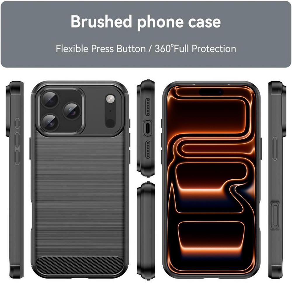Carbon Brush TPU für Apple iPhone 17 Pro Max in Schwarz