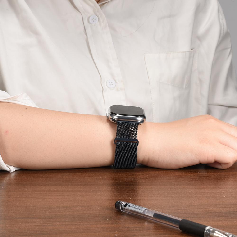 Milanese Edelstahlarmband Apple Watch 1-11/SE1-3/Ultra1-3 - 42/44/45/49mm in Mitternachtsblau - Universal