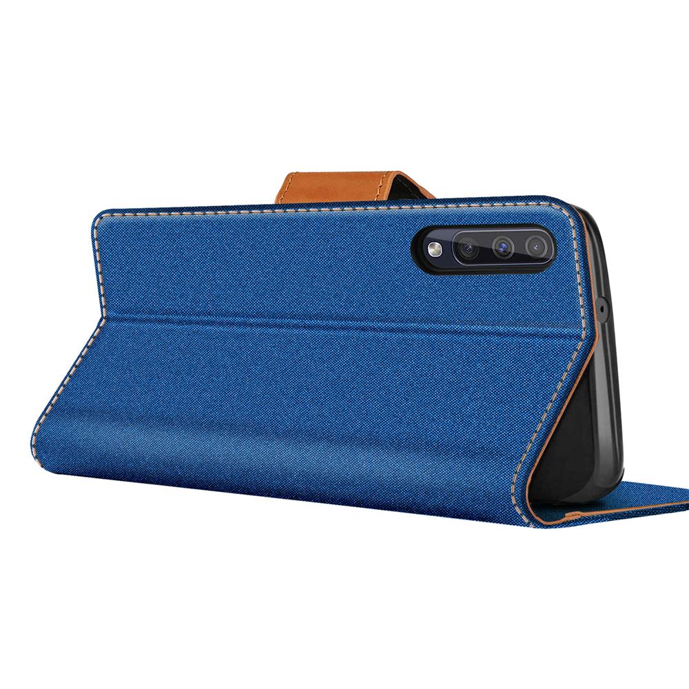 Textil Wallet für Samsung Galaxy A50 / A30s in Blau