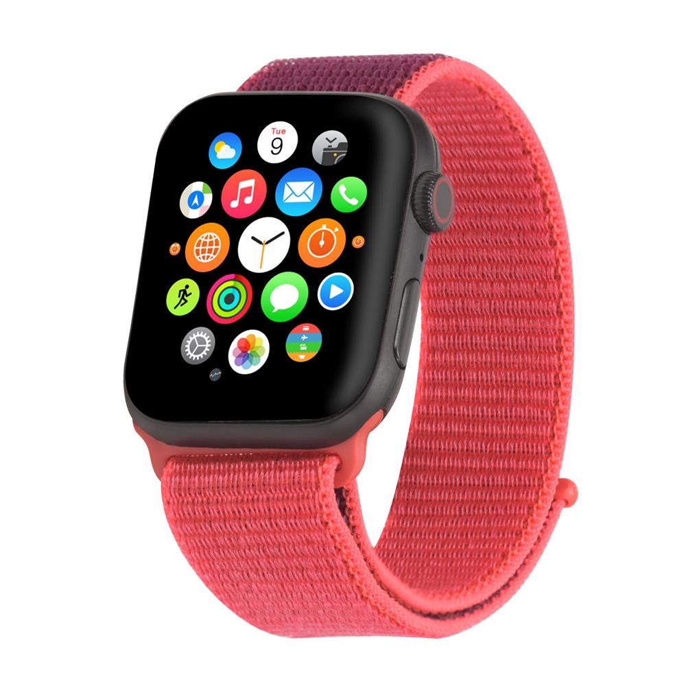 Fitnessarmband Nylon für Apple Watch 1-9 - 42/44/45 in Rot