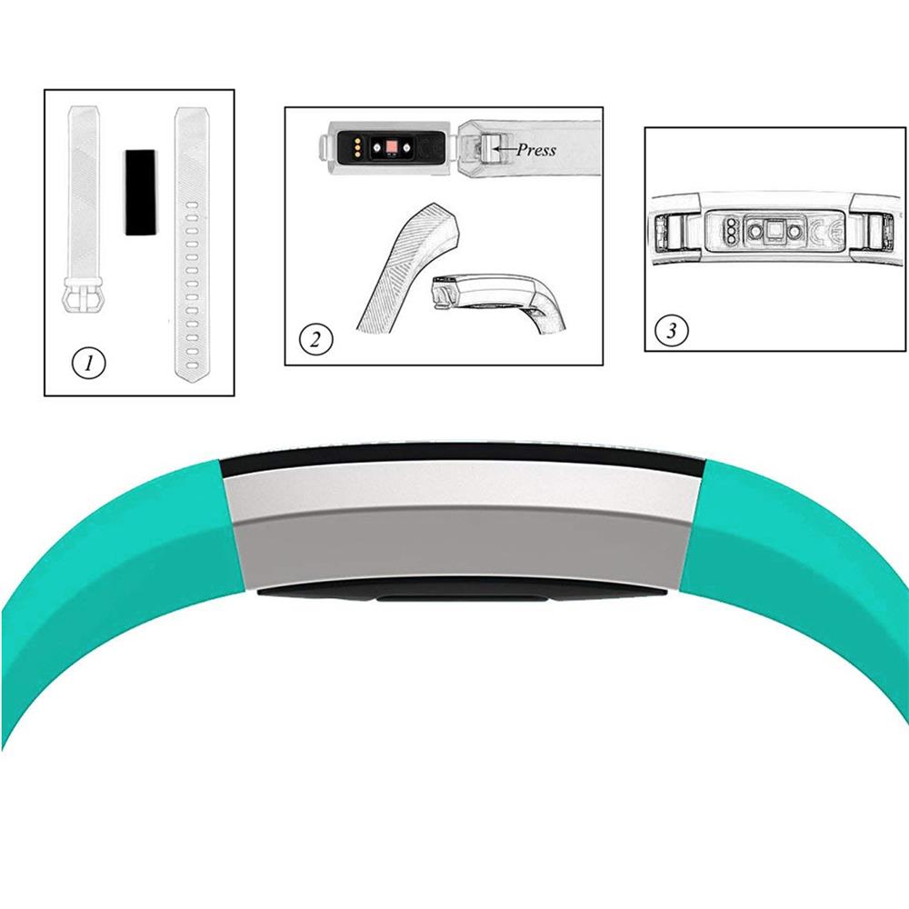 Fitnessarmband TPU für Fitbit Alta / HR - Größe S in Hellblau