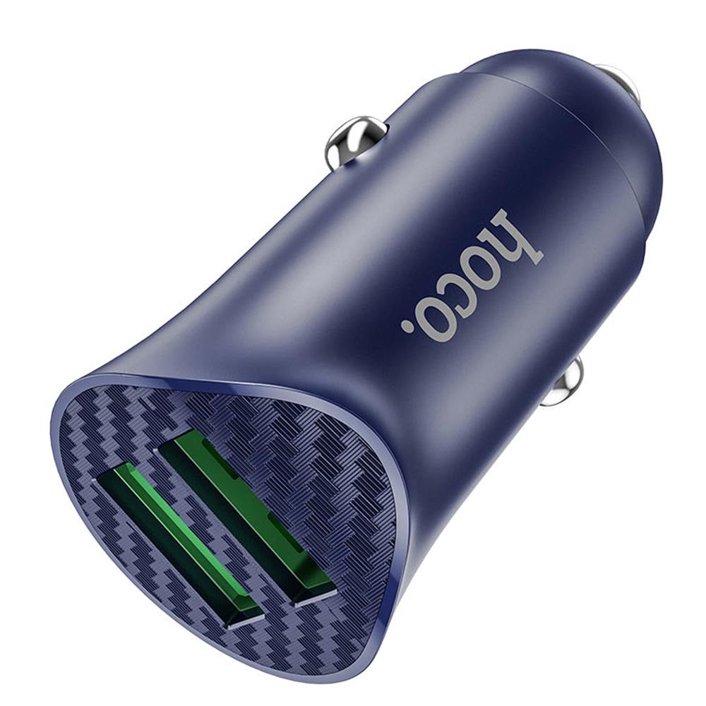 Kfz-Ladegerät Hoco - Z39 microUSB in Blau