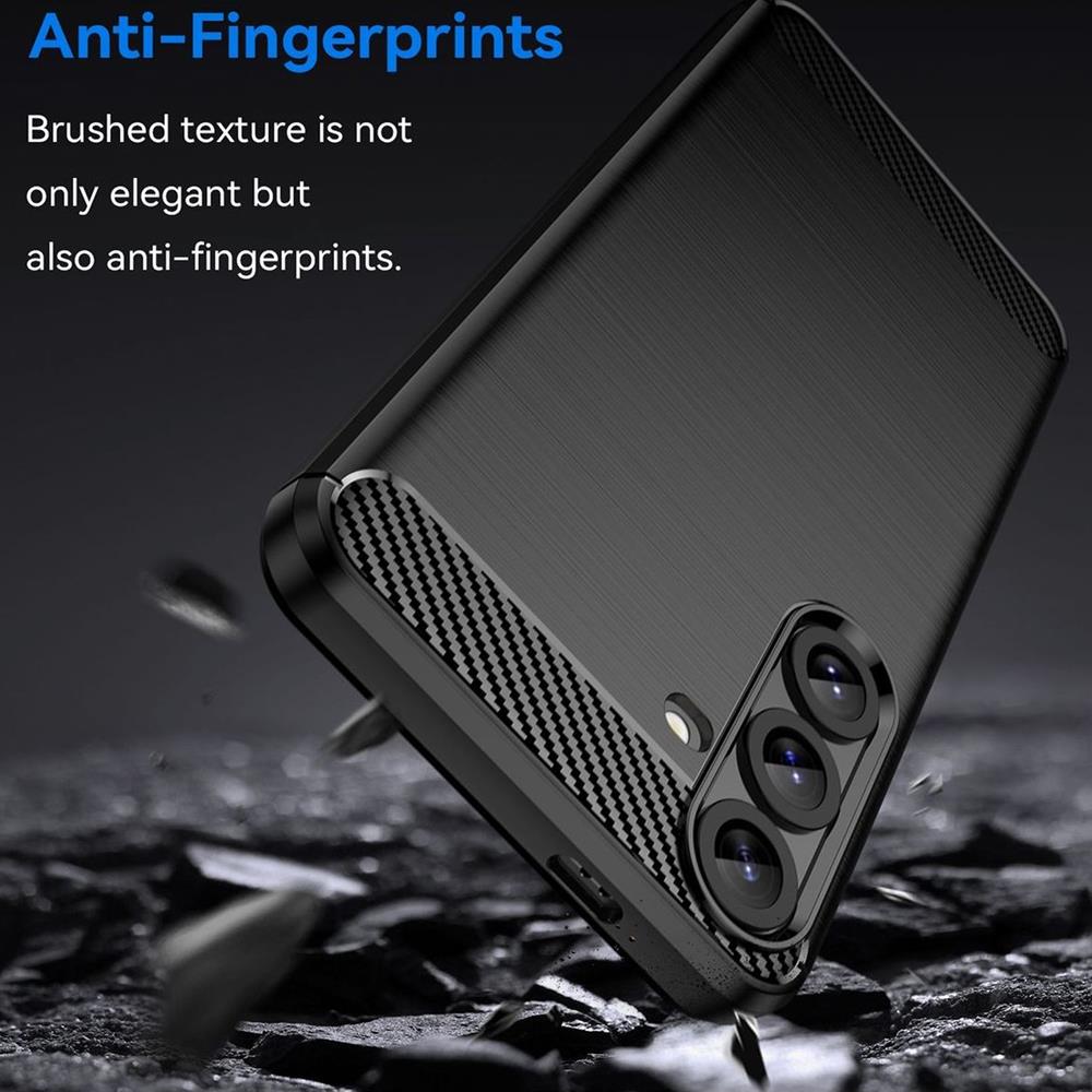 Carbon Brush TPU für Samsung Galaxy S25 Plus in Schwarz