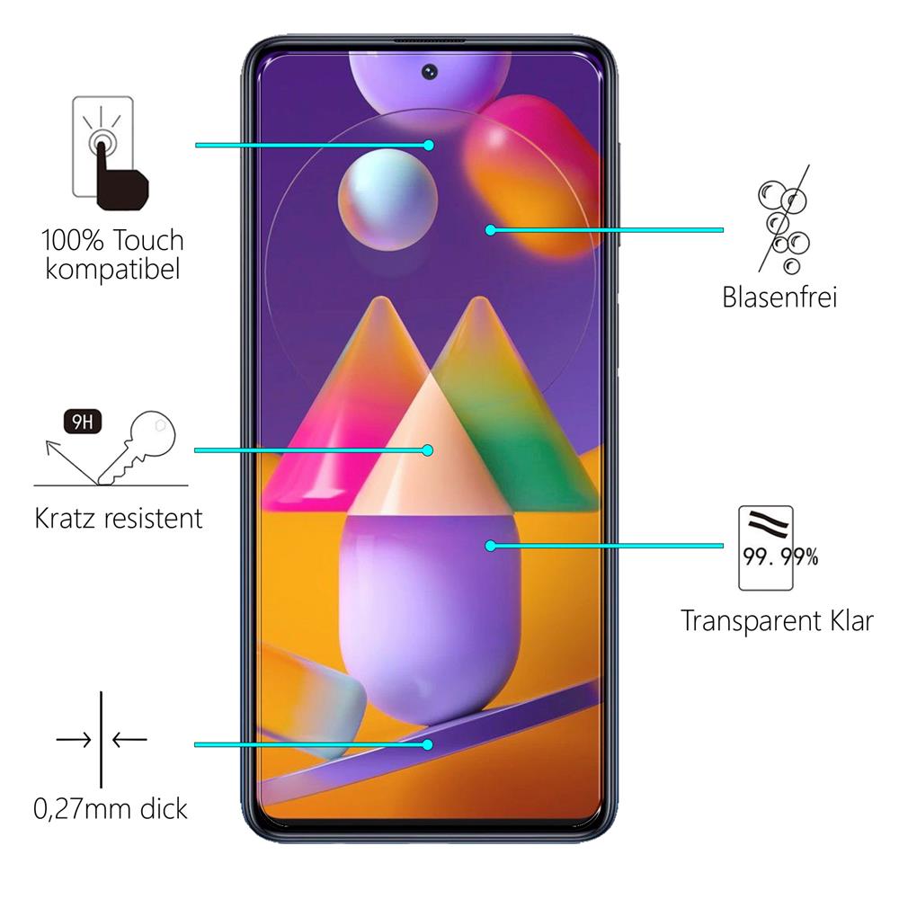 Glas 2in1 für Samsung Galaxy M31s