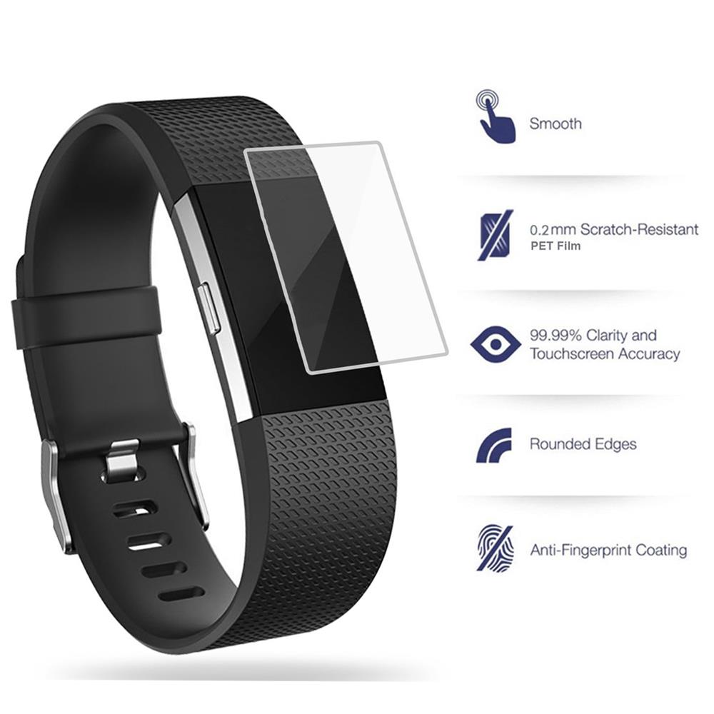 Clear Schutzfolie für Fitbit Charge 2 im 6er Pack