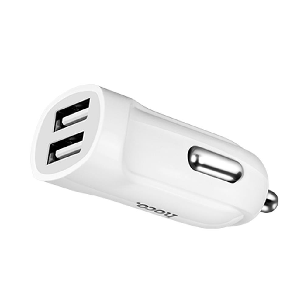 Kfz-Ladegerät Hoco - Z2A microUSB in Weiss
