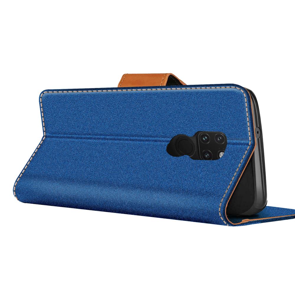 Textil Wallet für Huawei Mate 20 in Blau