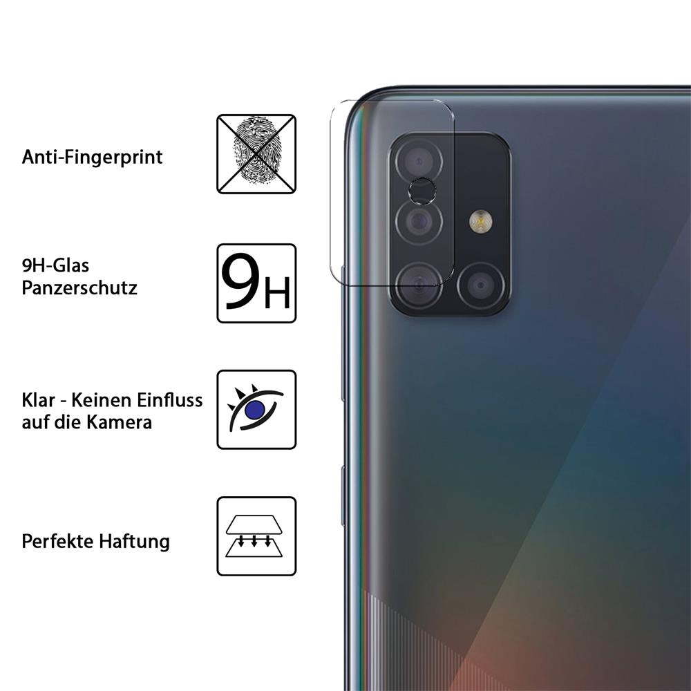 4in1 Glas Set für Samsung Galaxy A51