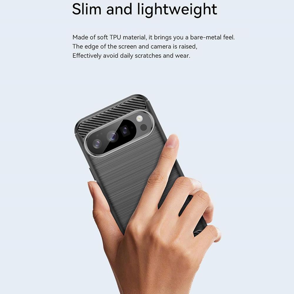 Carbon Brush TPU für Google Pixel 10 Pro XL in Schwarz