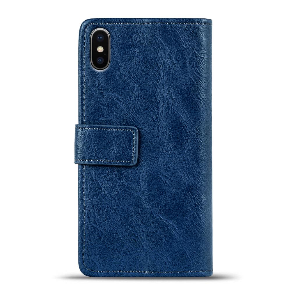 Retro Wallet für Apple iPhone XS Max in Blau