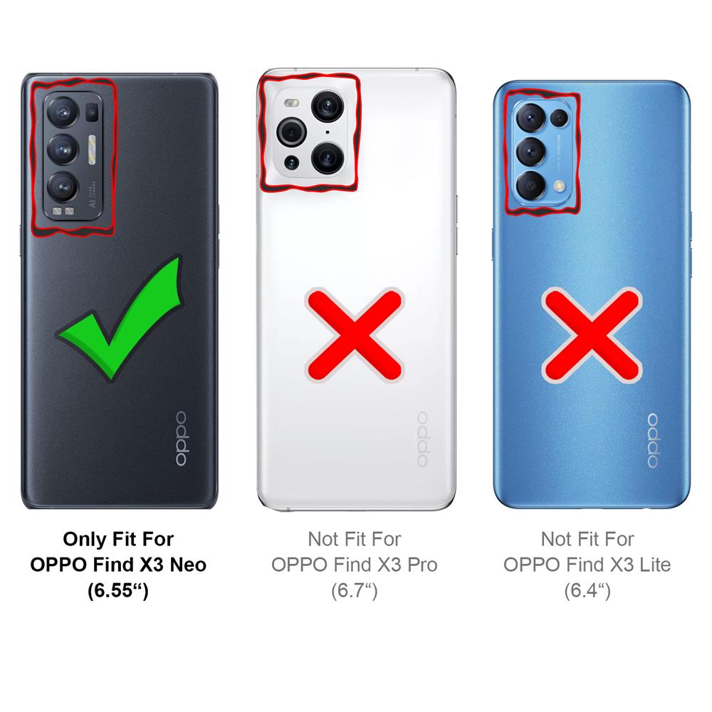 Basic Wallet für OPPO Find X3 Neo in Schwarz