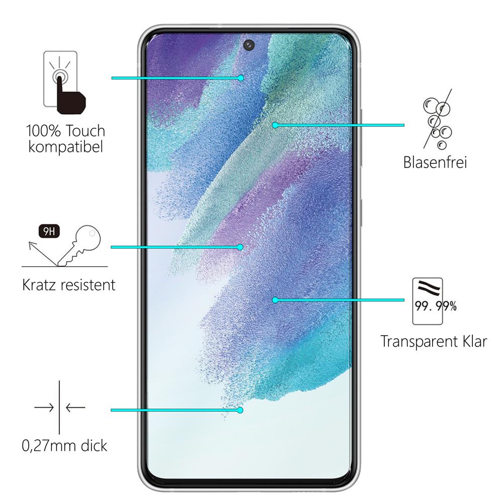 Glas 2in1 für Samsung Galaxy S21 FE