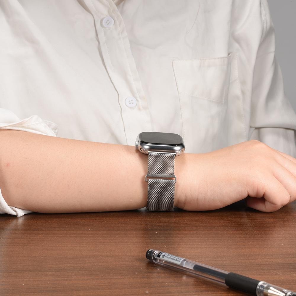 Milanese Edelstahlarmband Apple Watch 1-11/SE1-3/Ultra1-3 - 42/44/45/49mm in Champagner - Universal