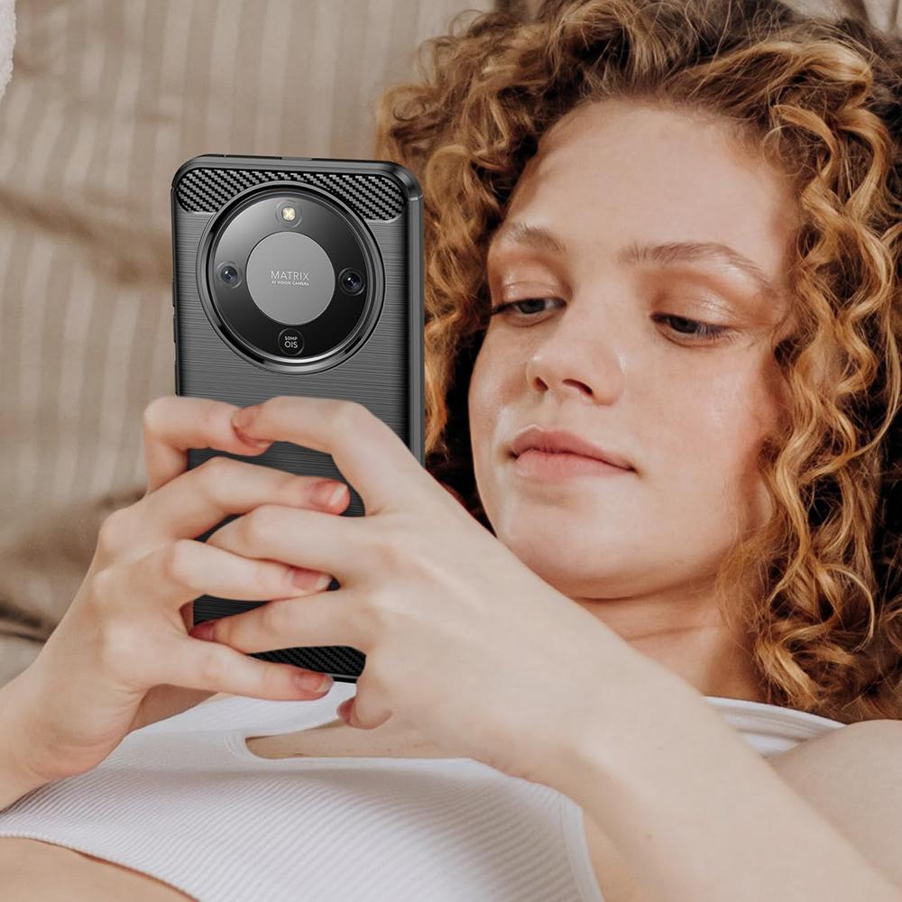 Carbon Brush TPU für Honor Magic 8 Lite in Schwarz