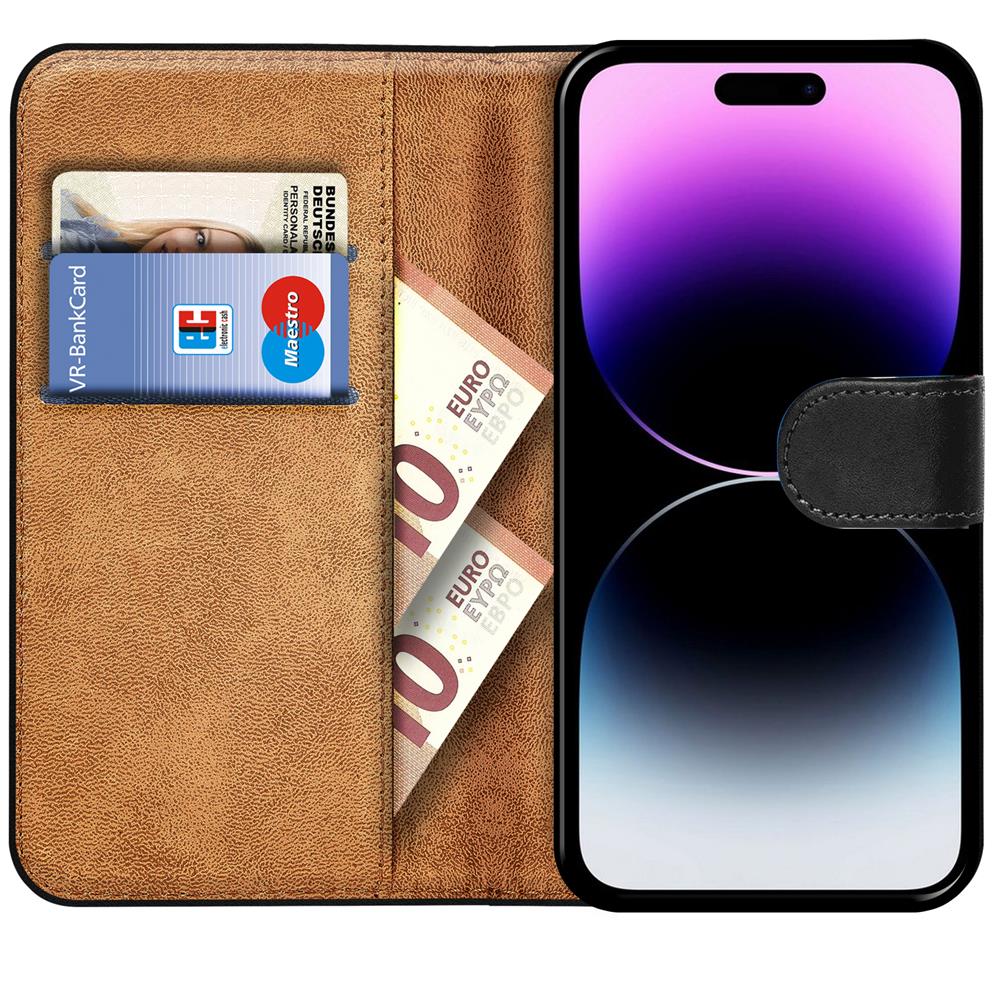 Basic Wallet für Apple iPhone 14 Pro Max in Schwarz