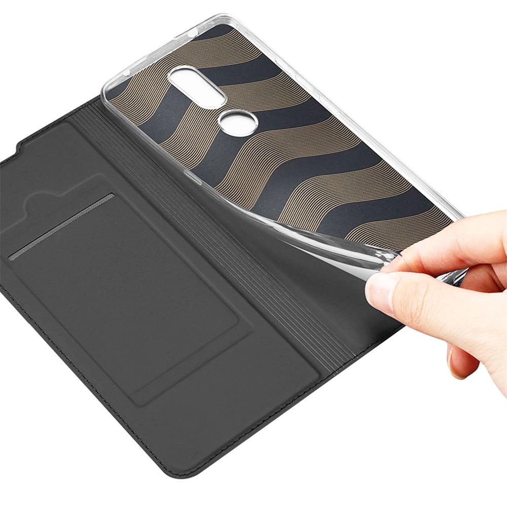 Electroplated Flip für Nokia 2.4 in Schwarz