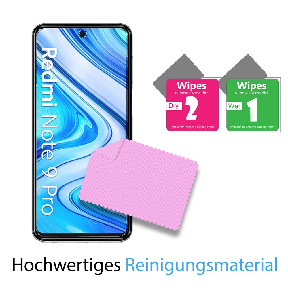 4in1 Glas Set für Xiaomi Redmi Note 9 Pro