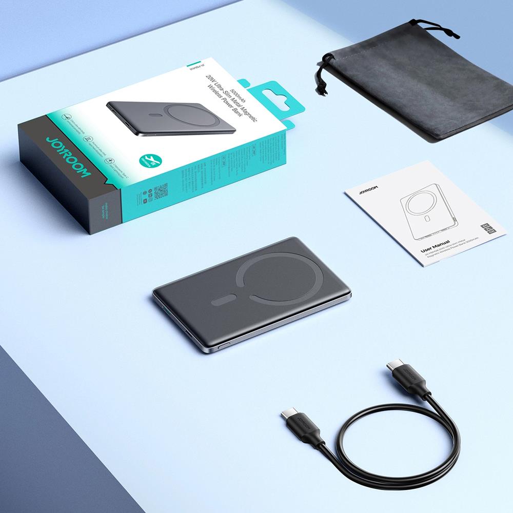 Power Bank - Joyroom - MagSafe JR-PBM0 - 10000 mAh in Grau Power Bank - Joyroom - MagSafe JR-PBM0 - 10000 mAh in Grau