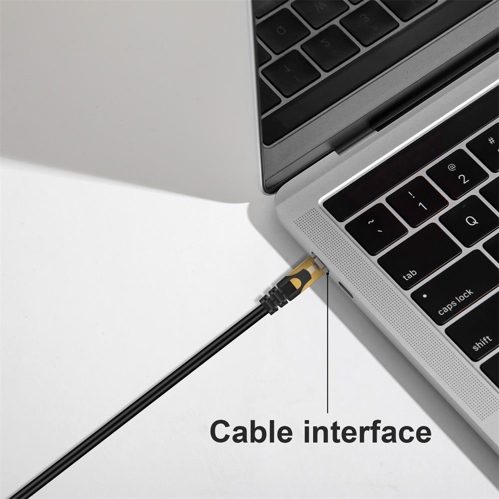 Patch RUND Kabel Cat7 - PC-700A - 8M in Schwarz