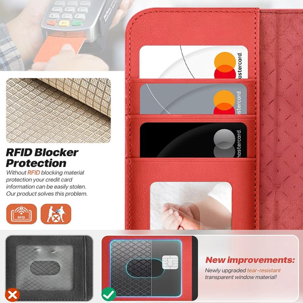 Magnetic Wallet für Apple iPhone Air in Rot