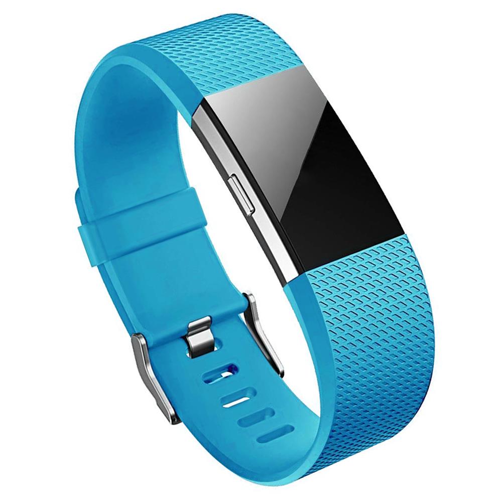 Fitnessarmband TPU für Fitbit Charge 2 - Größe S in Hellblau