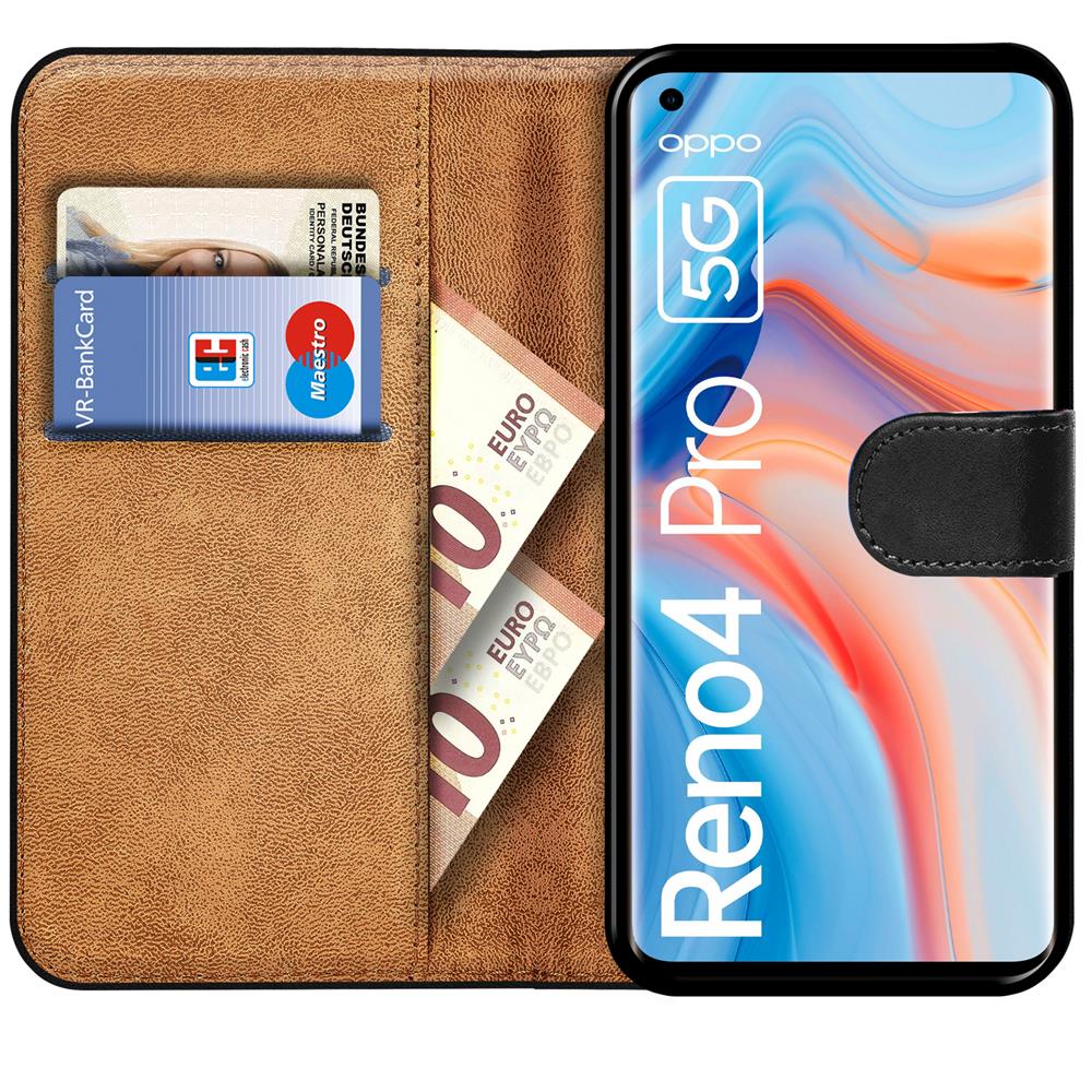 Basic Wallet für OPPO Reno 4 Pro 5G in Schwarz