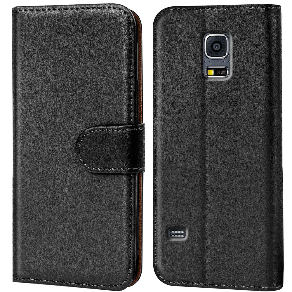 Basic Wallet für Samsung Galaxy S5 Mini in Schwarz