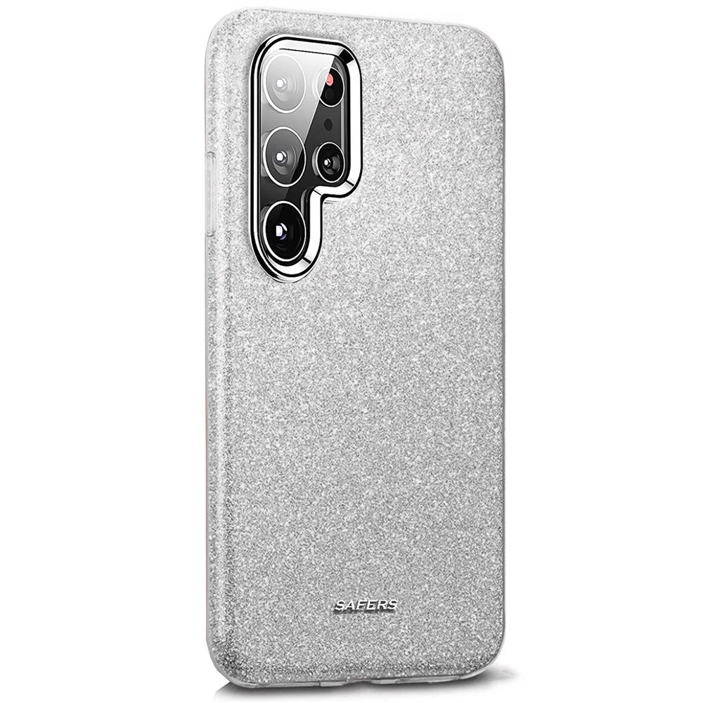 Shiny TPU für Samsung Galaxy S22 Ultra in Silber