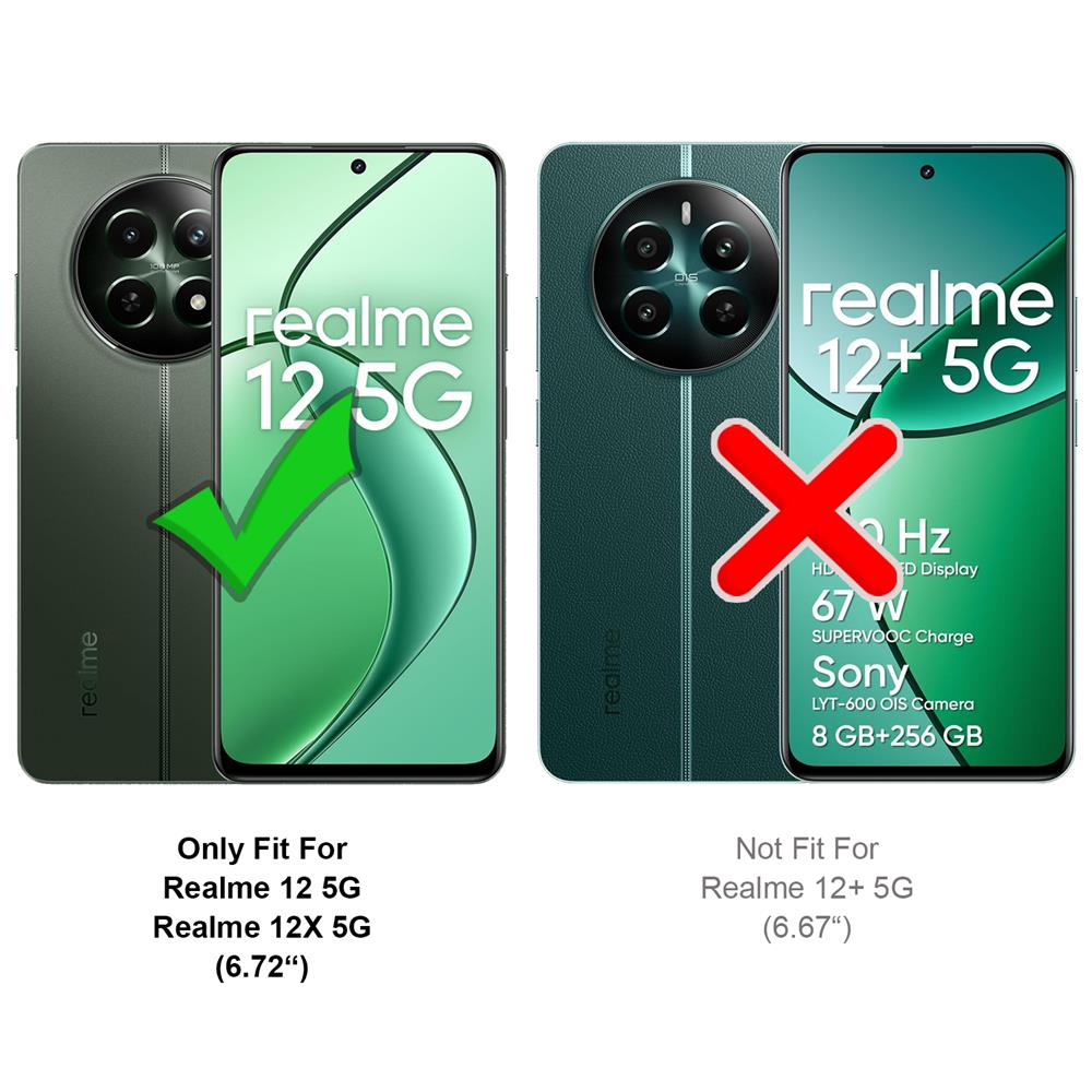 Basic Wallet für Realme 12 5G / 12X 5G in Schwarz