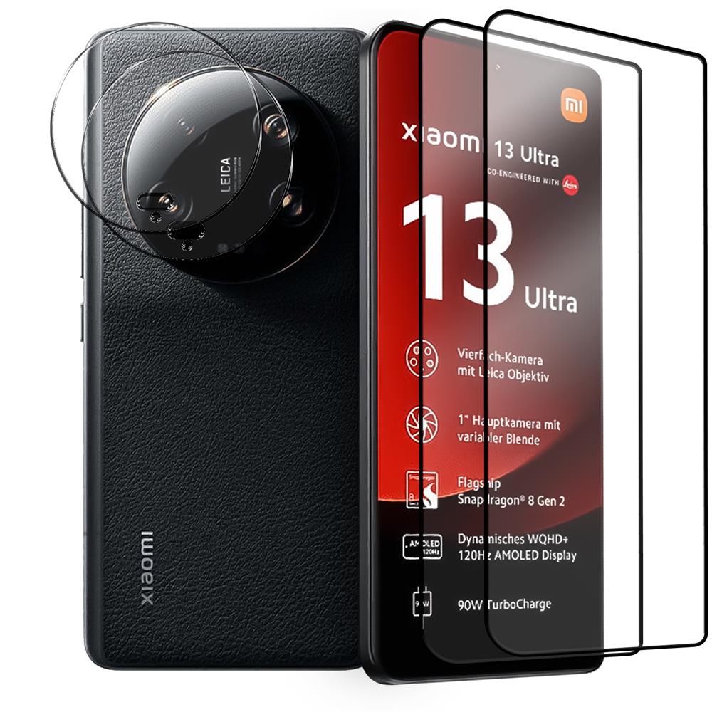 4in1 Glas Set für Xiaomi 13 Ultra