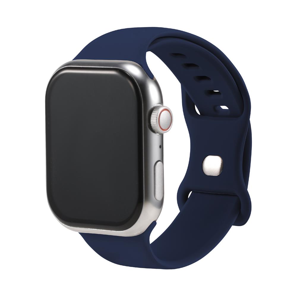 Silikonarmband Butterfly Apple Watch 1-11/SE1-3/Ultra1-3 - 42/44/45/49mm in Mitternachtsblau - Größe L