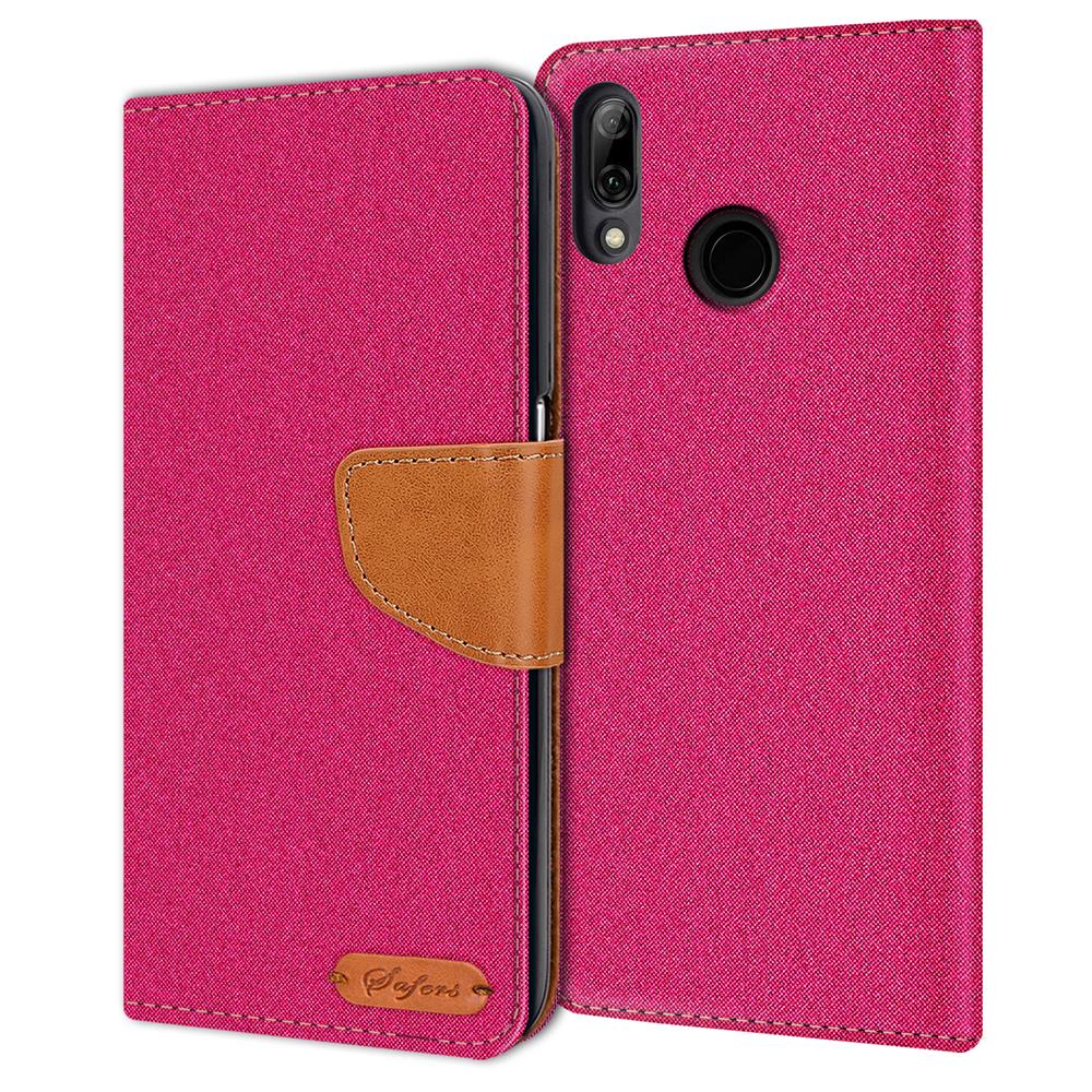 Textil Wallet für Huawei P20 Lite in Pink