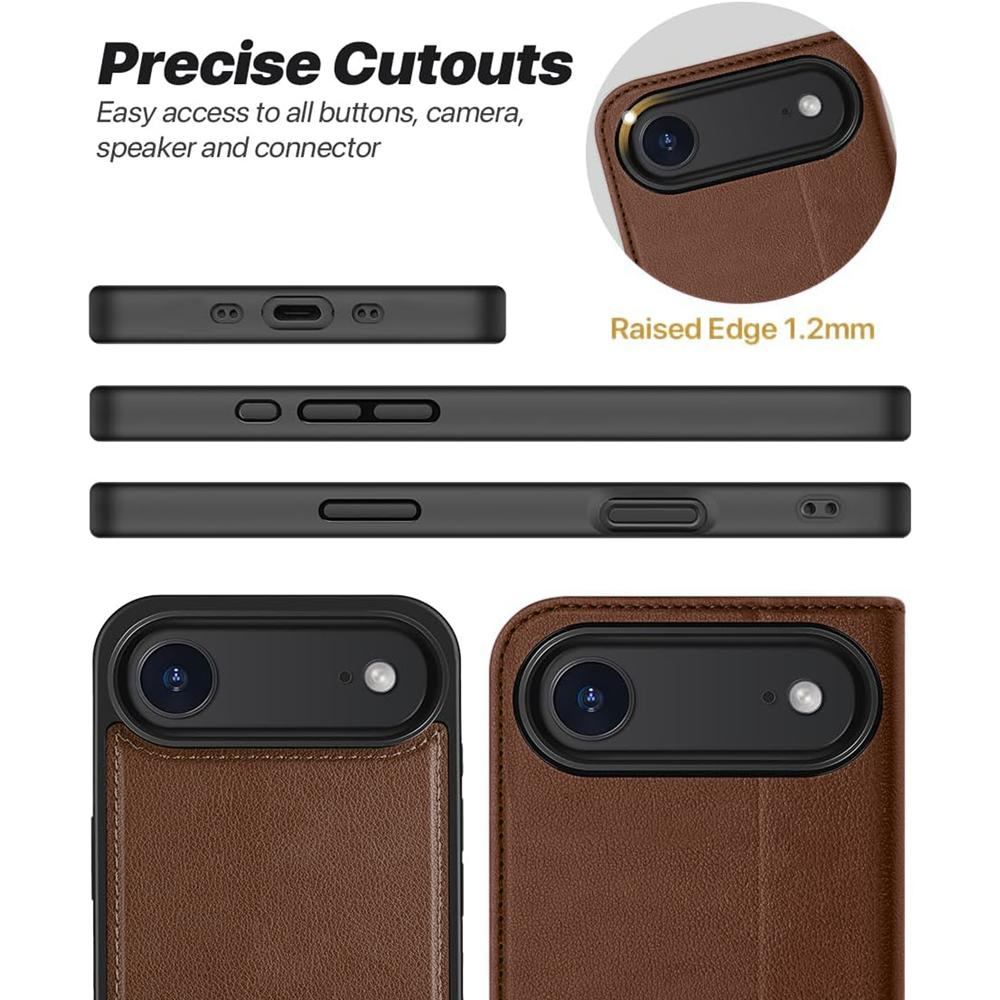 Magnetic Wallet für Apple iPhone Air in Braun