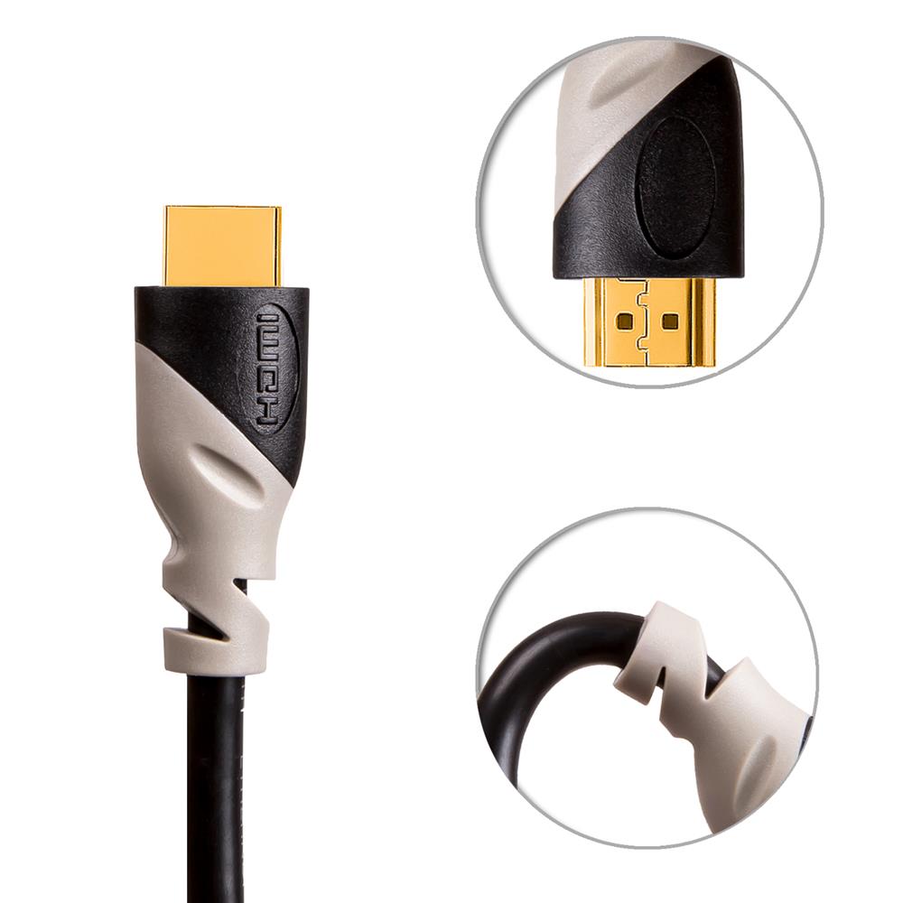HDMI Kabel rund Schwarz - Länge 3m