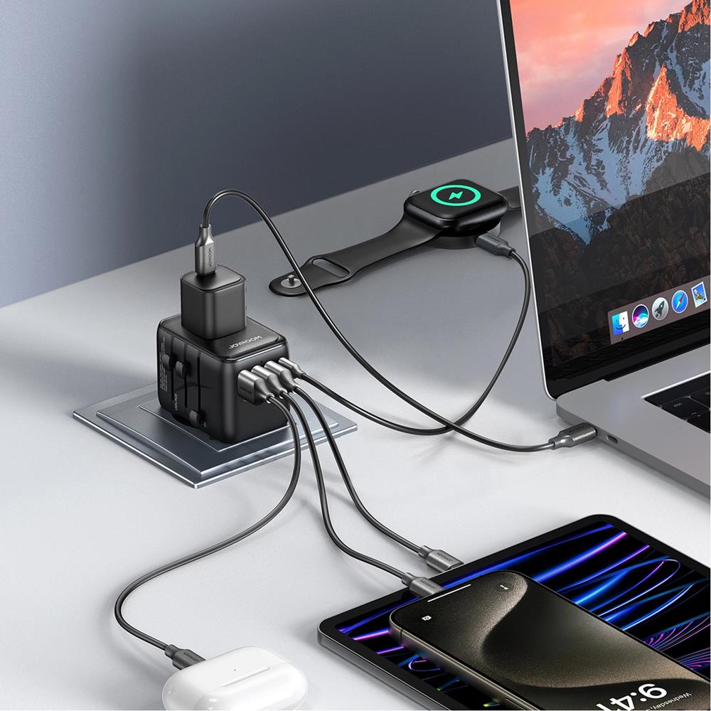 Joyroom Reiseadapter JR-TCW01 in Schwarz